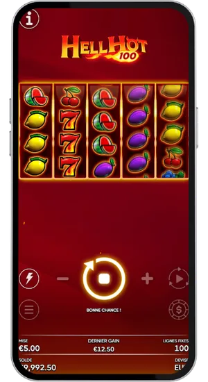 Lancer le jeu Hell Hot 100 et faire tourner les rouleaux