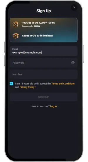 Registering and depositing funds at a UK online casino