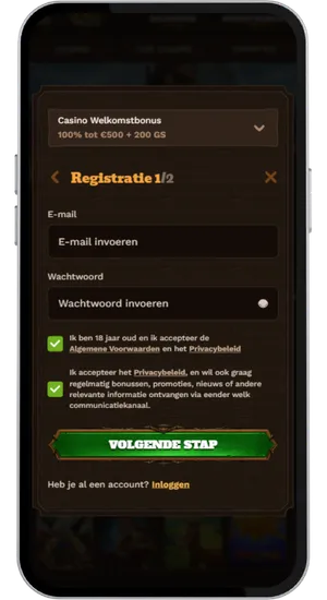Registreren en geld storten bij een online casino