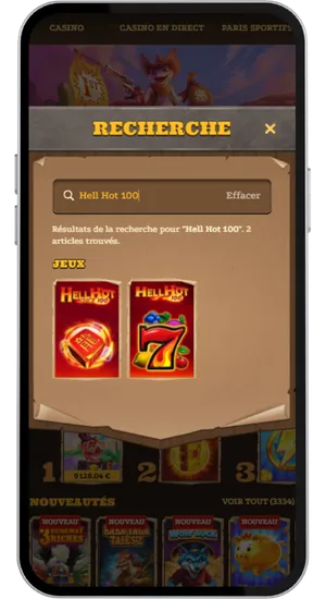 Trouver et lancer la machine à sous Hell Hot 100 dans le lobby du casino