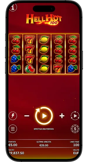 Versione mobile della slot Hell Hot 100 su iOS e Android